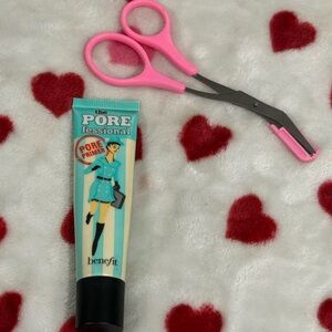 Benefit Porefrssional face primer and eyebrow/eyelash trimming scissors! New